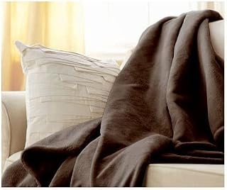 Sunbeam Electric Heated Microplush Throw Blanket 3 Heat Settings 3-Hour Auto-Off Controller, Machine Washable (Walnut)