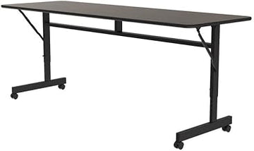 CORRELL, INC. 3/4" Thermal Fused Laminate Top Flip Top Table Walnut Wood Laminate