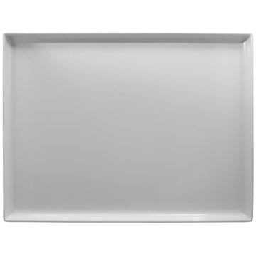 Expressly Rectangular White Melamine Tray - 20" L x 14" W x 1 1/2" H by HUBERT – 20" x 14" x 1.5", Melamine, White, Model 191538026737