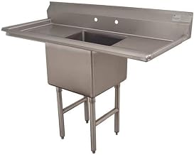 Advance Tabco Scullery Sink 18 in x 18 in, 1, 2, Floor Mount, 304 Stainless steel FC-1-1818-18RL-X - 1 Each