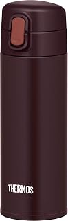Thermos FJM-350 BW Vacuum Insulated Straw Bottle, 11.8 fl oz (350 ml), Brown, For Cold Retention