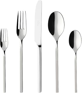 Villeroy & Boch NewWave New Wave Cutlery Set 30 Pieces, 18/10 stainless Steel, Gloss, 42 x 27 x 5 cm