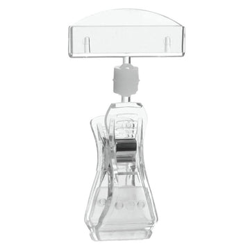 Clip Sign Holders 4" H Plastic Clear Bag of by HUBERT – Model P24000-01R