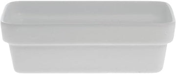 Bugambilia White Cast Aluminum Bowl -9"L x 5 1/8"W x 3 1/8"D