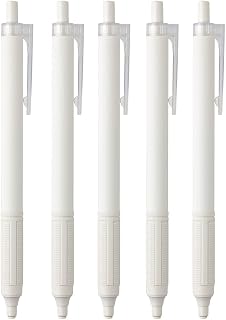 Tombow Permanent Ballpoint Pens, Monograph Light, 0.38mm, Black Ink, Smoky White Stub, Pack of 5, BC-MGLU25-5P