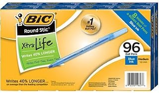 BIC Round Stic Xtra Life - 96 Count - Black
