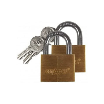 padlock CITADEL CB40 SB Twin Pack by ABUS – Brass, Model 24766