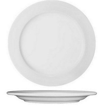 International Tableware Dover White Porcelain 10.5" Plate by International Tableware, Inc. – Large, Porcelain, White, Pack of 12, Model DO-16