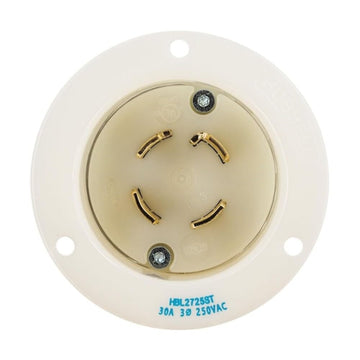 Locking Device FLANGED Inlet by Hubbell – Metal, See Image, Model 68166