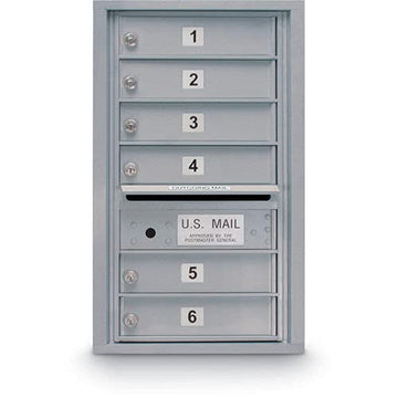 4C Horizontal Mailbox by United Visual Products – Aluminum, Silver