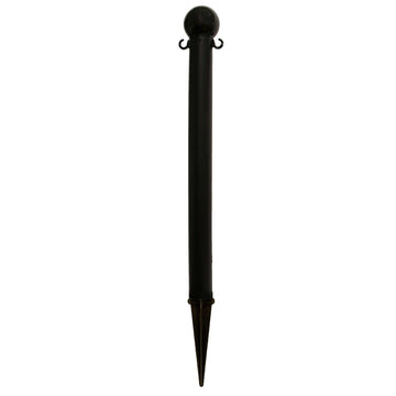 Ground Poles by Mr. Chain – 16.25"L x 14.13"W x 32"H, Hdpe With Uv Inhibitors, Black, Model 95503