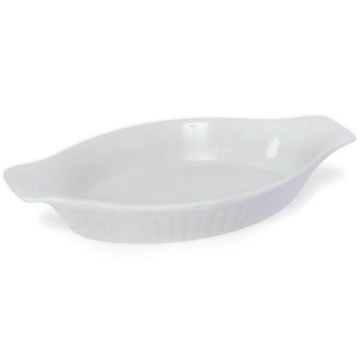 Oval Lasagna Baker by Browne Foodservice – 16.0 ounces, Ceramic, White, Model 564014