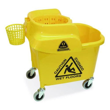 Nexstep Maxirough Institutional Mop Bucket and Wringer by O-Cedar Commercial – 32-35 quart, 35.0 quarts, Plastic, Gray, Model NCP96979