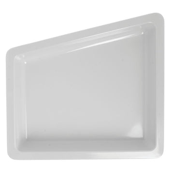 Serving Bowl Display Bowl 1/2 Size White Melamine Edgeware Serving Bowl Display Bowl - 12" L x 12 3/5 W x 2" D by HUBERT – Melamine, White, Model H0145-WHITE