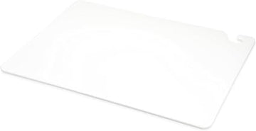 San Jamar Cut-N-Carry Cutting Board With Molded-In Ruler, Plastic Chopping Board for Kitchen, 18" x 24" x 0.5", 6 Count, White