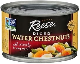 Reese Diced Water Chestnuts, Certified Kosher, 8 Oz Can Pack Of 24, 192 Oz