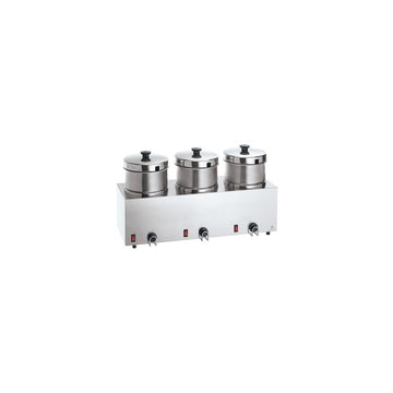 Triple Food Server w. 4 Qt. Inset – 4.7 liters, stainless-steel, Model 85900