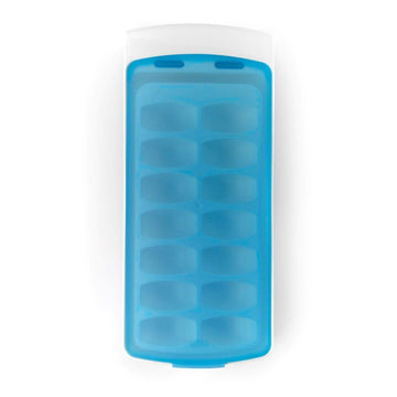 Good Grips No-Spill Ice Cube Tray by OXO – Pack of 1, 310.4 milliliters, Silicone, White/Blue, Model 1132080