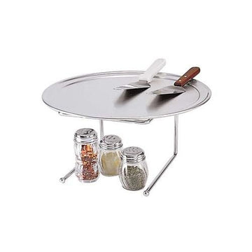 9" x 8" x 7" Pizza Stand by Adcraft – Alloy Steel, Silver, Model PZST-9