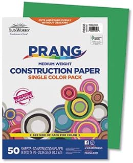 Pacon Construction Paper,Smooth Textured,9"x12",50/PK,Holiday GN