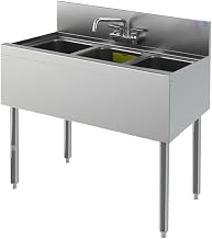 Perlick TS33C 36"W Underbar 2 Compartment Sink