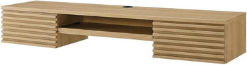 Brown Wall Mount Wood Office Desk, 60-inch Wide, 15.5-inch Depth, 9.5-inch Height, Durable Build, Sleek Design