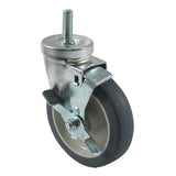 Duraglide 1/2 in Threaded Stem Caster with 5 in Wheel by Kason – brushed_steel, Model 6C525022PPPGTLB