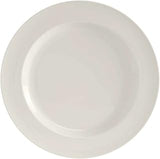 Tuxton China AMU-002 Plate, 6-1/4" Diameter, Round, Wide Rim, Microwave and Dishwasher Safe, Oven Proof, Fully Vitrified, Ceramic, AlumaTux, Modena, Pearl White, Pack of 36
