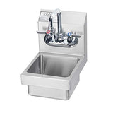 Wall Mount Commercial Hand Sink w/ 8"L x 8"W x 5"D by Krowne – 8x8x5 inches, Plastic, Silver, Model 780-F00