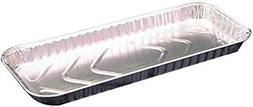 Pactiv Danish Ribbed Sidewall Cake Pan Silver, 24.5 oz, 12.375" Length Top Inside x 5.375" Width Top Inside | 500/Pack