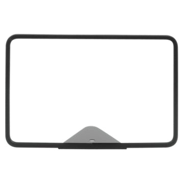 Sign Frame with Triangular Wedge Base Matte Black Metal Horizontal - 11"L x 7"H by SHAW & SLAVSKY INC – Metal, Black, Model E-KK7X11