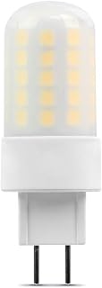 Feit Electric 50-Watt Equivalent, T4 LED Light Bulb, GY6.35 Bi-Pin Base, Dimmable, 3000k Warm White,120V for Chandeliers and Décor Light Fixtures, BP50JCD/830/LED