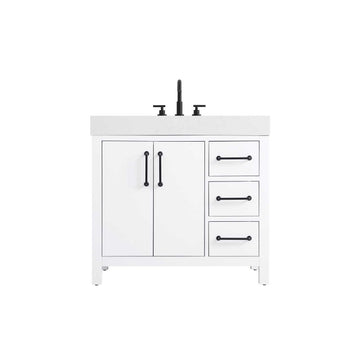Elegant Kitchen and Bath 36" Single Bathroom Vanity in White by Elegant Lighting – unspecified, Wood, White, Model VF60636WH