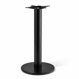22" Round Black Bar Height Table Base 4 1/2" Column by Glownary – Glass, Clear And Silver, Model 349c22r4b