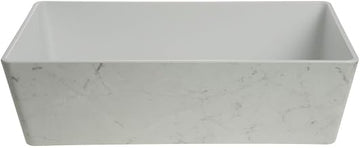 HUBERT Pan Housing Full Size Marble Melamine - 20 7/8" L x 12 7/8" W x 6" H