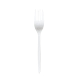 Prime Source Polypropylene Fork Individually Wrapped, Medium Weight, White, Case of 1000