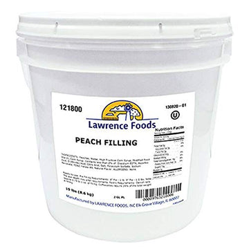 Whole Peach Fruit Filling 2 gallon by Lawrence Foods – Commercial Grade