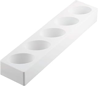 Silikomart “Multiflex Oval 125” Silicone Mold with 5 Cavities, Each 2.99 Inch x 1.85 Inch x 1.77 Inch High