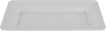G.E.T. ML-10-W 15" x 8" Rectangular Plate, Melamine, White | Dishwasher safe, Shatterproof, Well-suited for serving appetizers, Great for Entrees, Salads, Desserts and Appetizers