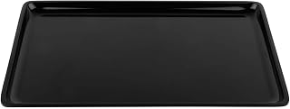 G.E.T. 11.7" x 7.9" Black Rectangular Melamine Serving Platter