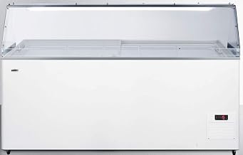 Summit Appliance NOVA53PDC 61" Wide Fully Assembled Commercial Dipping Cabinet with Digital Thermostat, Sneezeguard, Light, Manuela Defrost, Removable Lock, Fan-Cooled Compressor and Casters