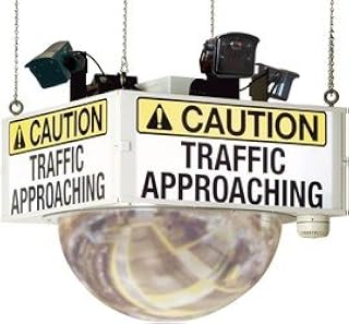 Accuform PRM104 Traffic Control Mirrors CAUTION TRAFFIC APPROACHING Option: 4-Way Sensor