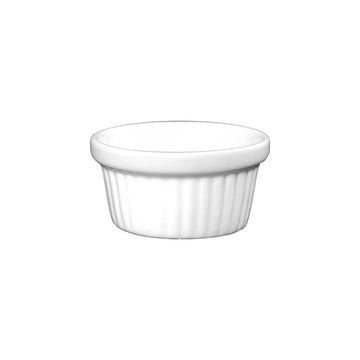 International Tableware 2 Oz Fluted Ramekin - 36 / CS by ITI – 2.0 ounces, Ceramic, White, Model RAMF-2-EW