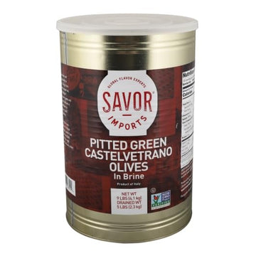 Pitted Green Castelvetrano Olives in Brine by Savor Imports – Commercial Grade