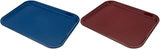 Carlisle 17.87" x 14" x 0.98" Blue Patterned Cafeteria Tray Bundle with 14" x 18" Burgundy Plastic Fast Food Tray