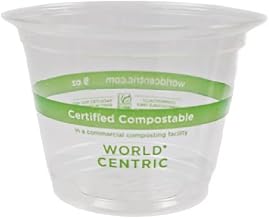 World Centric 100% Biodegradable, 100% Compostable PLA 9 Oz Cold Cup (Package of 200)