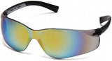Pyramex Ztek(R), Safety Glasses, Anti-Scratch, Amber Mirror Lens, Black Frame, Frameless Pack of 12 Pack of 12
