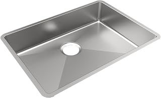 Elkay ECTRUAD241755 Crosstown 18 Gauge Stainless Steel 25-1/2" x 18-1/2" x 5-1/2" Single Bowl Undermount Sink