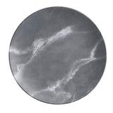 Melamine Round Matte Coupe Plate by American Metalcraft – Medium, Melamine, Gray Marble, Model MCP9GM