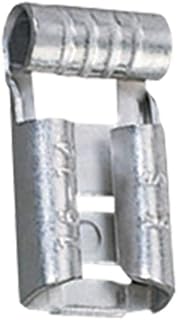 Ideal Industries Ideal 83-9401 Flag Non Insulated Female Disconnect Terminal, 16 to 14 AWG Conductor, Shouldered Barrel, Brass